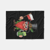 Funny Polish St. Patrick's Day Polen Flagge Fleecedecke (Vorderseite (Horizontal))