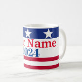 Funny Political 2024 American Flag Patriotic Kaffeetasse (VorderseiteRechts)