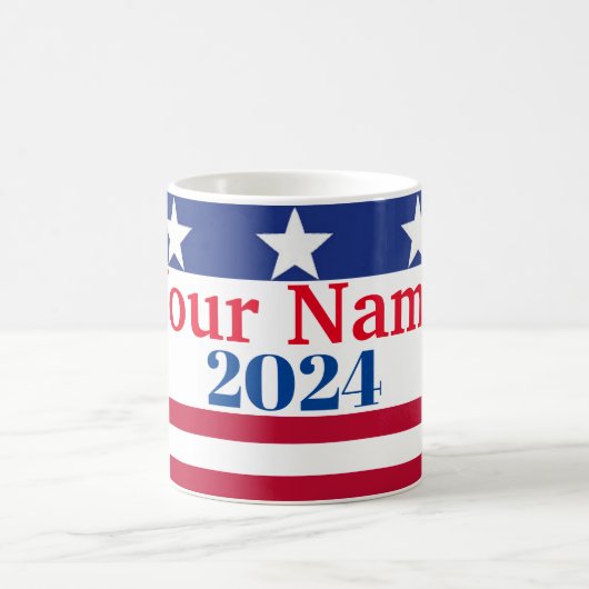 Funny Political 2024 American Flag Patriotic Kaffeetasse (Mittel)