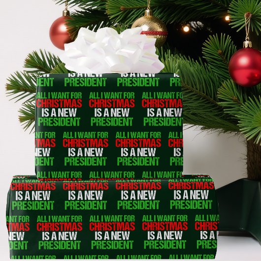 Funny Political All, das ich zu Weihnachten Wollte Geschenkpapier