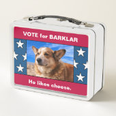 Funny Political Campaign Add Your Pet Foto USA Metall Brotdose (Rückseite)