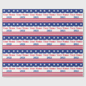 Funny Political Campaign Individuelle Name America Geschenkpapier (Flach)