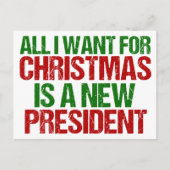 Funny Political Christmas Spaß Postkarte (Vorderseite)