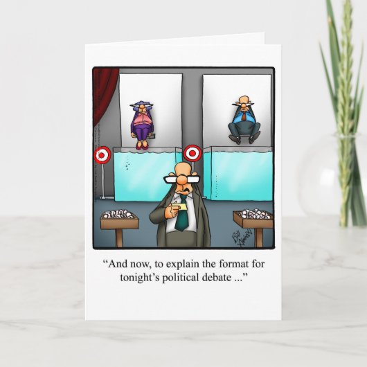Funny Political Humor Grußkarte Karte (Vorderseite)