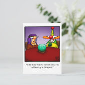 Funny Political Humor Postcard Postkarte (Stehend Vorderseite)