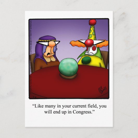 Funny Political Humor Postcard Postkarte (Vorderseite)