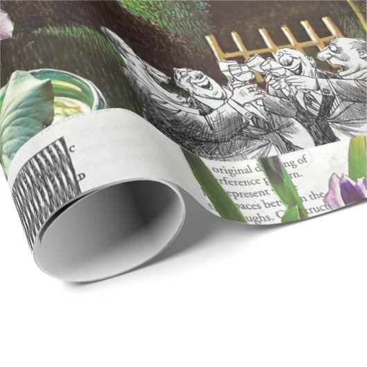 Funny Political Joest Forest Climate Change Satire Geschenkpapier (Rolleneckpunkt)