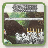 Funny Political Joest Forest Climate Change Satire Getränkeuntersetzer (Vorderseite)