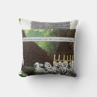 Funny Political Joest Forest Climate Change Satire Kissen