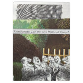 Funny Political Joest Forest Climate Change Satire Klemmbrett (Rückseite)