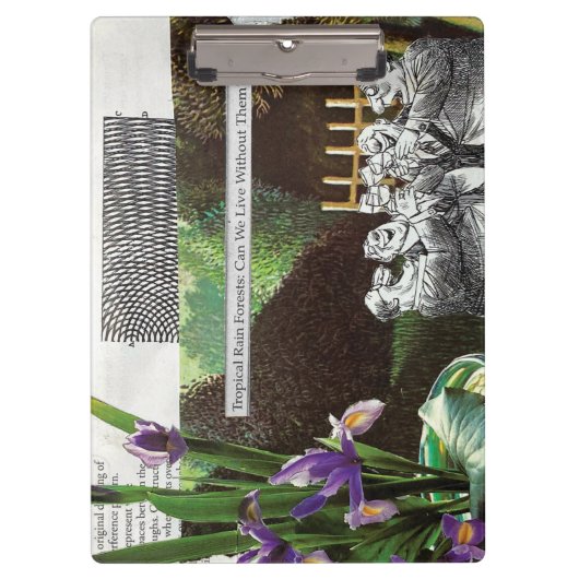 Funny Political Joest Forest Climate Change Satire Klemmbrett (Vorderseite)