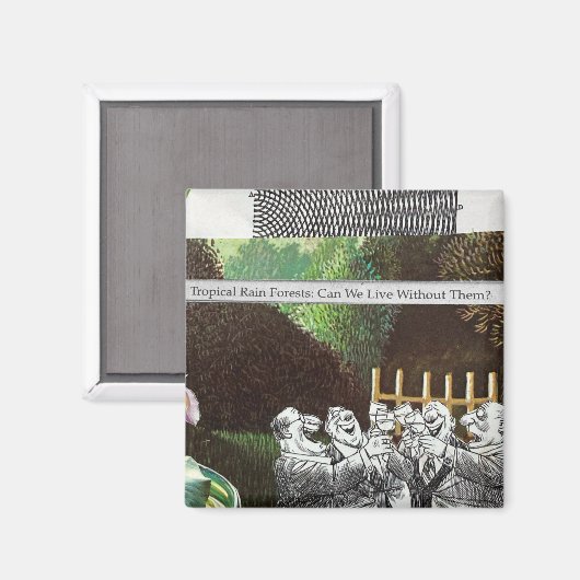 Funny Political Joest Forest Climate Change Satire Magnet (Vorderseite/Rückseite)