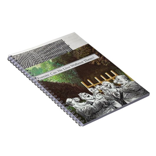 Funny Political Joest Forest Climate Change Satire Notizblock (Rechte Seite)