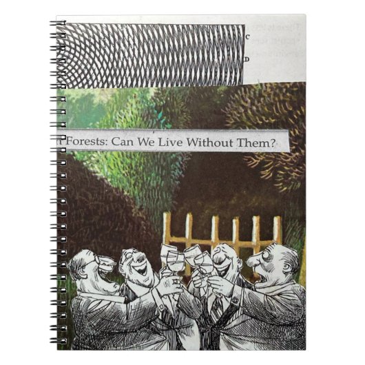 Funny Political Joest Forest Climate Change Satire Notizblock (Vorderseite)