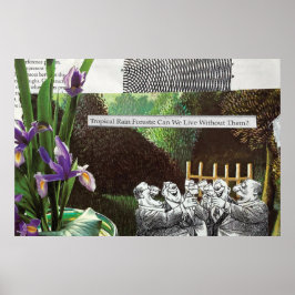 Funny Political Joest Forest Climate Change Satire Poster