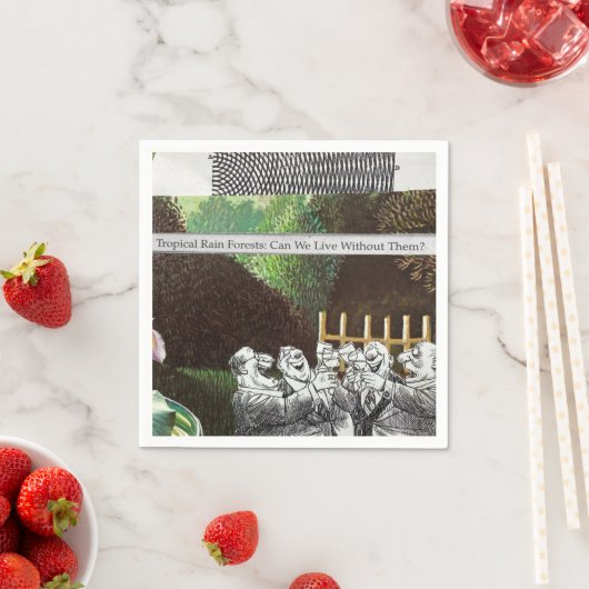 Funny Political Joest Forest Climate Change Satire Serviette (Beispiel)