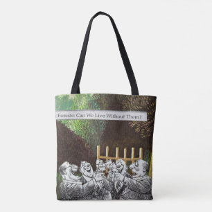 Funny Political Joest Forest Climate Change Satire Tasche