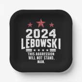 Funny Political Lebowski Wahl 2024 Pappteller (Vorderseite)