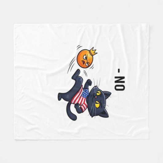 Funny Political Meme No Cat Fleecedecke (Vorderseite (Horizontal))