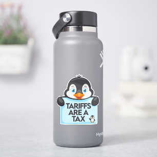 Funny Political Meme Penguin Tariff Aufkleber