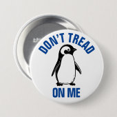 Funny Political Meme Penguin Tariff Button (Vorne & Hinten)