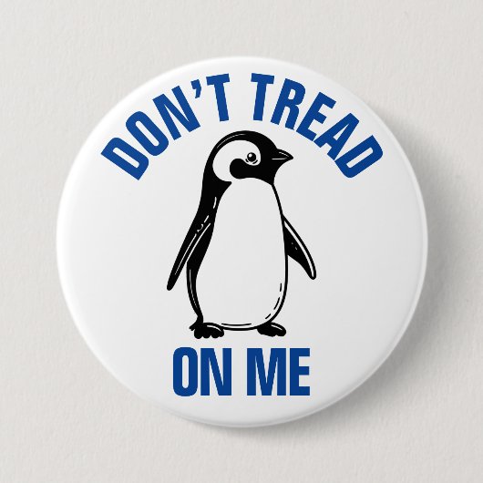 Funny Political Meme Penguin Tariff Button (Vorderseite)