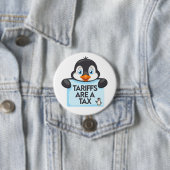 Funny Political Meme Penguin Tariff Button (Beispiel)