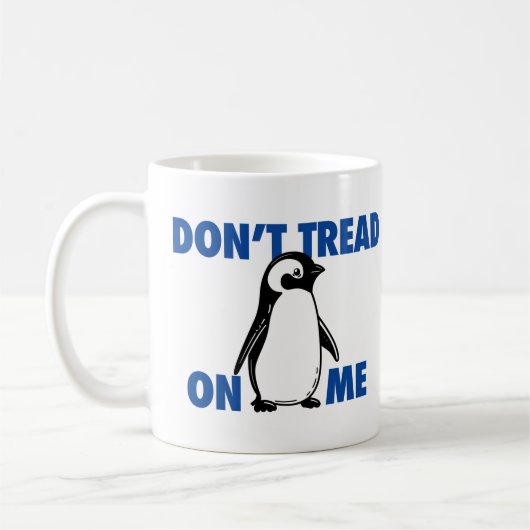 Funny Political Meme Penguin Tariff Kaffeetasse (Links)