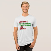 Funny Political New President for Christmas Tri-Blend Shirt (Vorderseite voll)