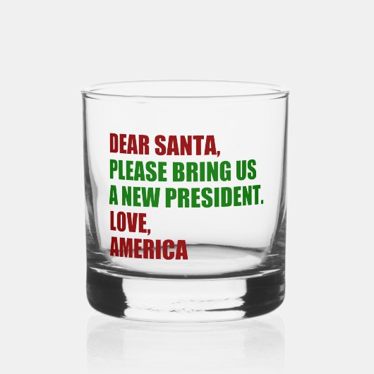 Funny Political New President for Christmas Whiskyglas (Vorderseite)