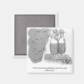 Funny Political Sacrifice Cartoon Magnet (Vorderseite/Rückseite)