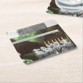 Funny Political Satire Joke Forest Klimawandel Rechteckiger Pappuntersetzer (angewinkelt)