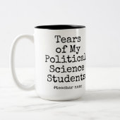Funny Political Science Teacher Birthday Zweifarbige Tasse (Links)