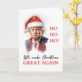Funny Political Trump Weihnachtskarte Karte (Gelbe Blume)