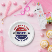 Funny Political Zitat Red White Blue Paper Plate Pappteller (Party)