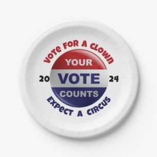 Funny Political Zitat Red White Blue Paper Plate Pappteller