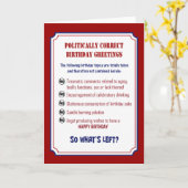 FUNNY POLITICALLY CORRECCALLY BIRTHDAY KARTE (Gelbe Blume)