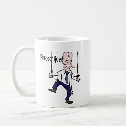 Funny politisch Anti Joe Biden Pun Kaffeetasse (Links)