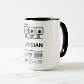 Funny Politizan Handling Information Tasse (VorderseiteRechts)