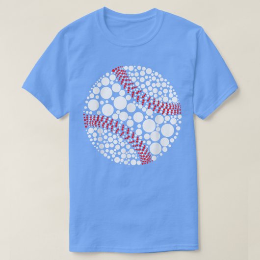 Funny Polka Dot Baseball Lover Player Internationa T-Shirt (Design vorne)