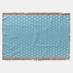 Funny Polka Dots Muster leuchten blau + Ihre Idee Decke