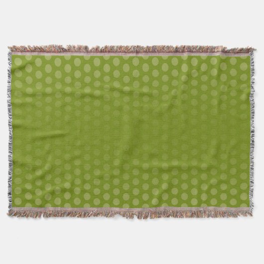 Funny Polka Dots Pattern grün + Ihre Idee Decke (Vorderseite)