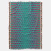 Funny Polka Dots Pattern grün rot + Ihre Idee Decke (Vorderseite Vertikal)