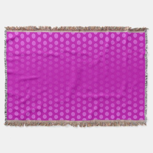 Funny Polka Dots Pattern pink + Ihre Idee Decke (Vorderseite)