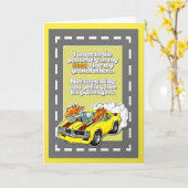 Funny Pontiac Firebird Car Gruß Karte (Gelbe Blume)