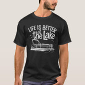 Funny Pontoon Boat Art for Men Pontoon Bootstour T-Shirt (Vorderseite)