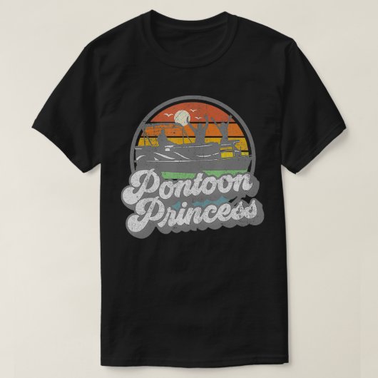 Funny Pontoon Boat Pontooning Bootfahren Sommer T-Shirt (Design vorne)