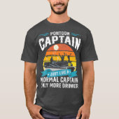 Funny Pontoon Captain Boat Lake Boat Beat for T-Shirt (Vorderseite)