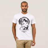 Funny Poodle and Skeletts Animal Lover Gift T-Shirt (Vorne ganz)