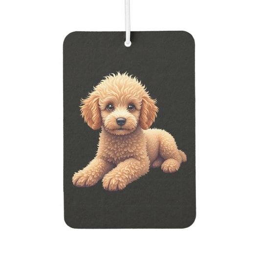Funny Poodle Animal Lover Dogs Graphic Cute Dog Ow Autolufterfrischer (Vorderseite)